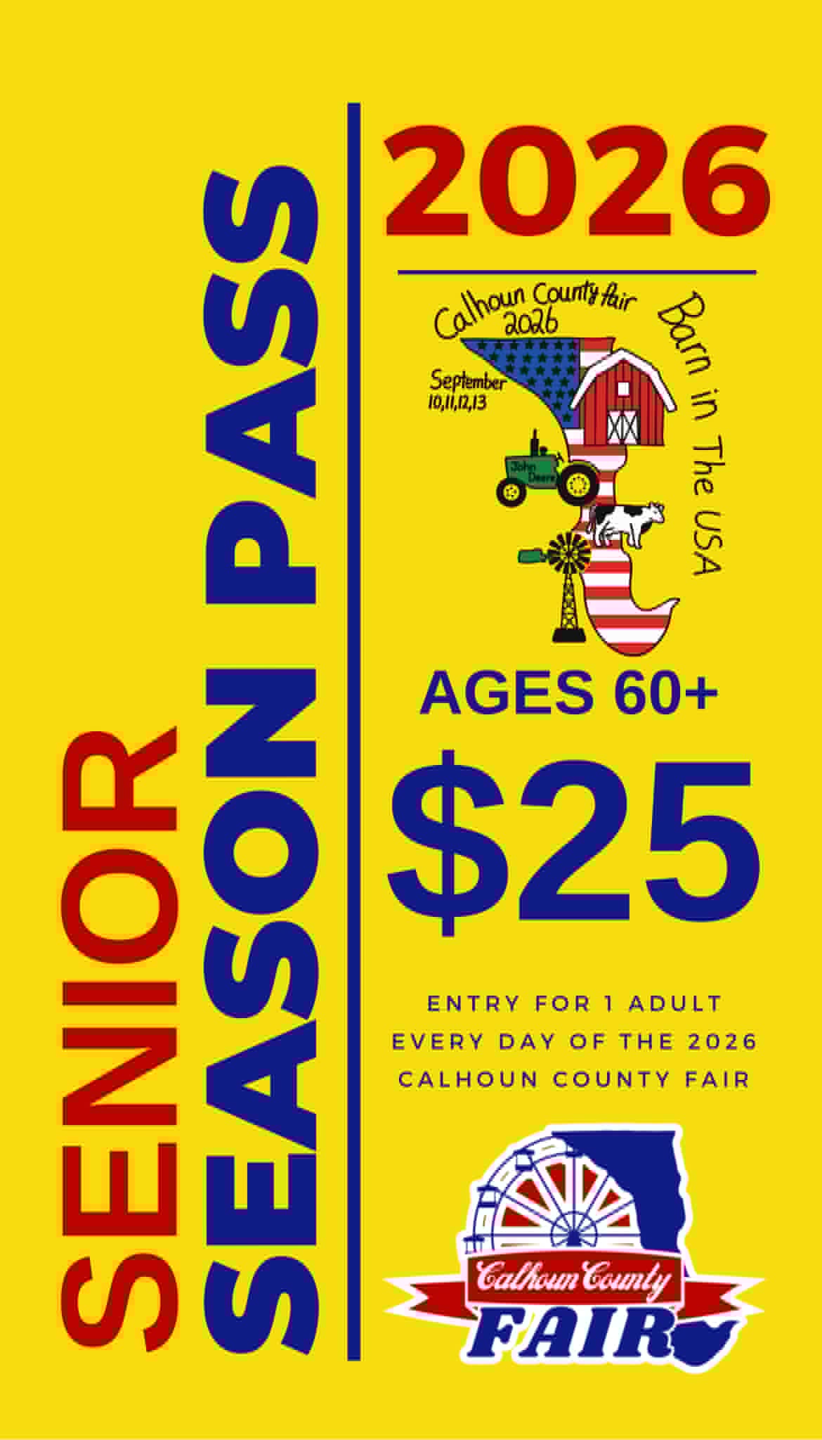 2026 Calhoun County Fair Senior Season Pass